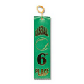 2"x8" 6th Place Stock Event Ribbons (Baseball) Carded